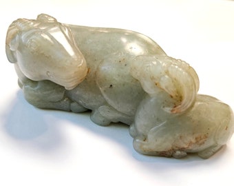Antique Nephrite Jade (3) Ram