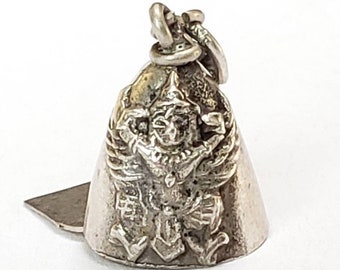 Buddha Charm Antique Tibetan Sterling Silver 3D Movable