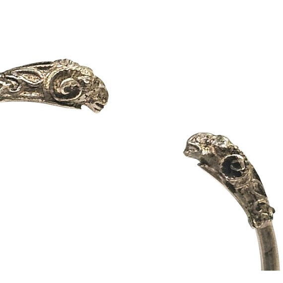 Sterling Silver Double-Headed Ram Cuff Bracelet, … - image 4