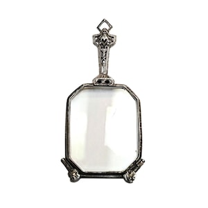 Antique Sterling Silver Lorgnette Glasses Pendant - Edwardian Era