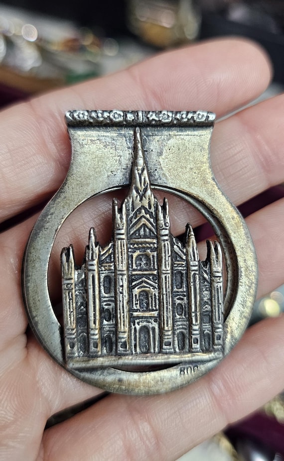 Money Clip Vintage Italian 800 Silver Cathedral Motif - Etsy