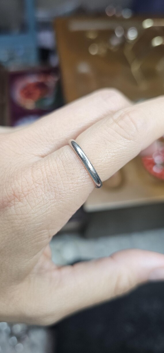 Vintage 14K White Gold "ArtCarved Co" Wedding Band Ring Size 6.25