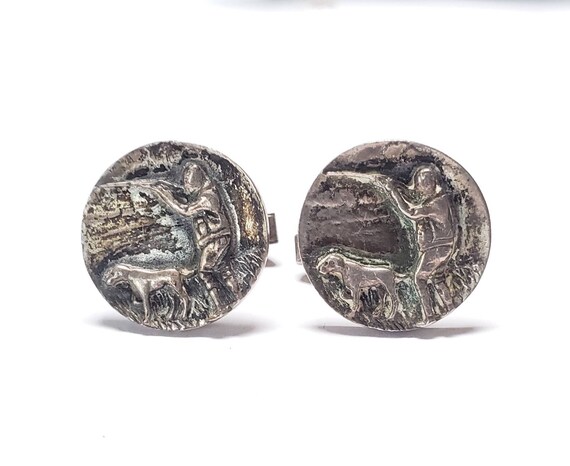 Fenwick & Sailor Hunter Sterling Cuff Links Vintag
