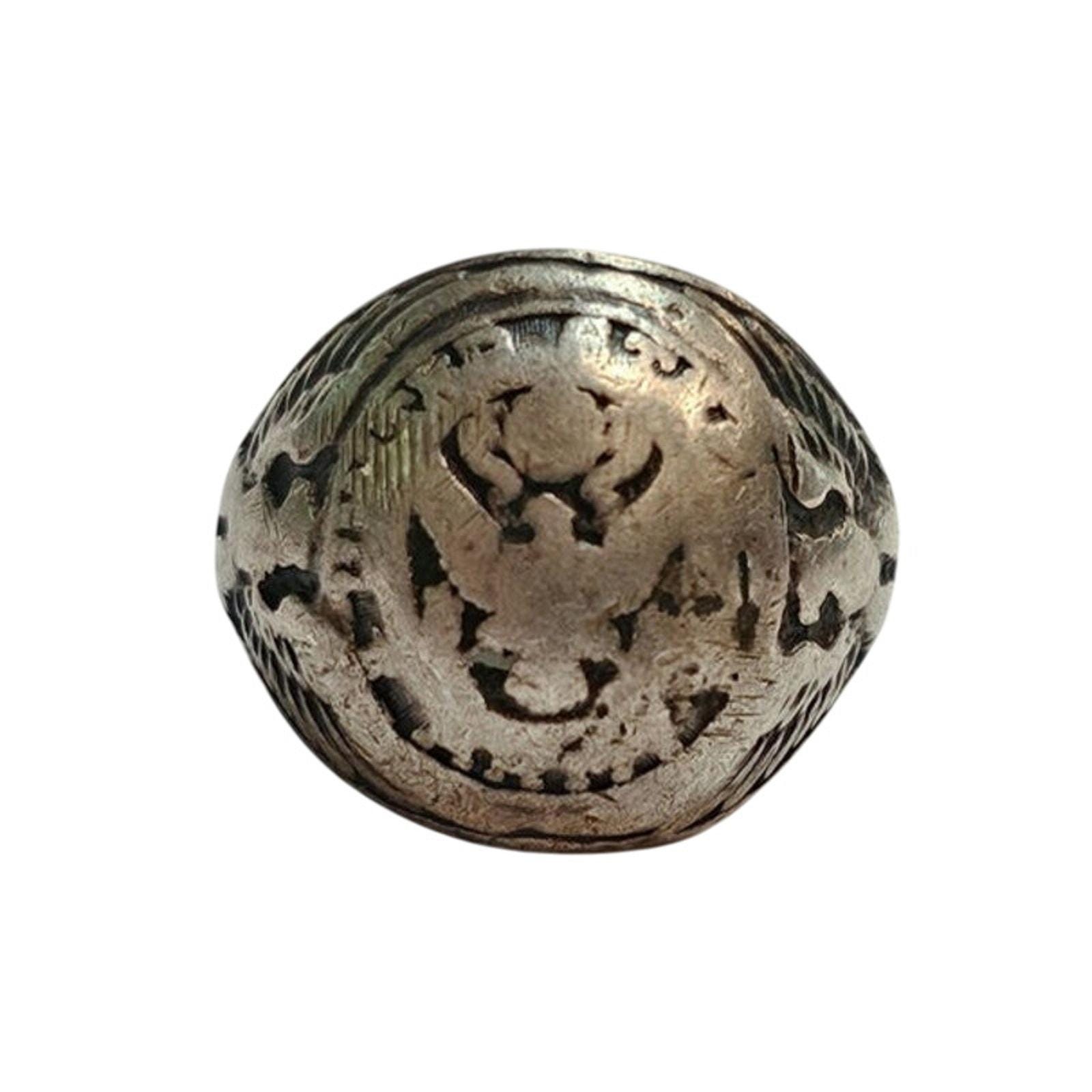 Vintage 1940s Military Coin Silver Ring - Well-loved & Historic - Etsy