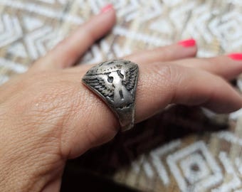 Vintage 1940s Military Coin Silver Ring - Well-loved & Historic - Etsy