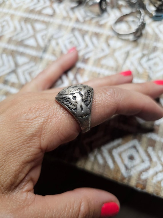 アクセサリー 40's U.S army silverring Vintage 1940s Military Coin Silver Ring - Well-loved & Historic - Etsy