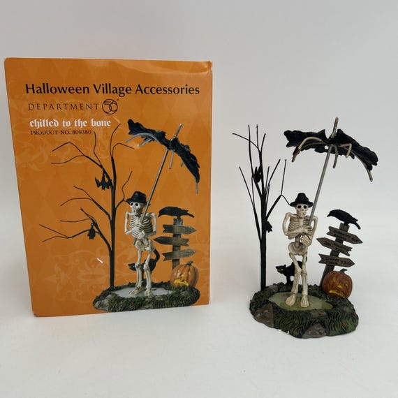 Department 56 "Chilled To The Bone Halloween Village Accessories