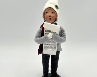 Byers' Choice The Carolers Boy Holding Music 1993 Edición limitada 95/100
