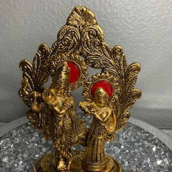 handmade radha krishna statue