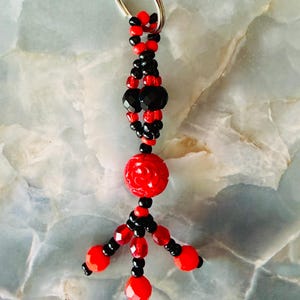 Elegua Beaded Keychains | Custom Lucumi Santeria Amulet Charms | Yemaya Obatala Oshun Ogun ochosi Shango