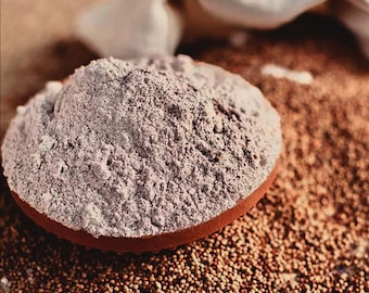 Harina de mijo orgánico (Ragi Atta) – 100% natural, de buena calidad, rica en calcio y nutritiva.