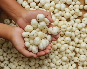 Makhana biologique (noix de renard / Phool Makhana) - En-cas sain grillé, 100 % naturel