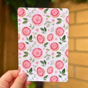Fruit-Themed Kindle Inserts – Raspberry, Grapefruit & Lemon | Satin Finish Photo Paper | Kindle Accessory Grapefruit