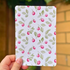Fruit-Themed Kindle Inserts – Raspberry, Grapefruit & Lemon | Satin Finish Photo Paper | Kindle Accessory White BG Raspberry