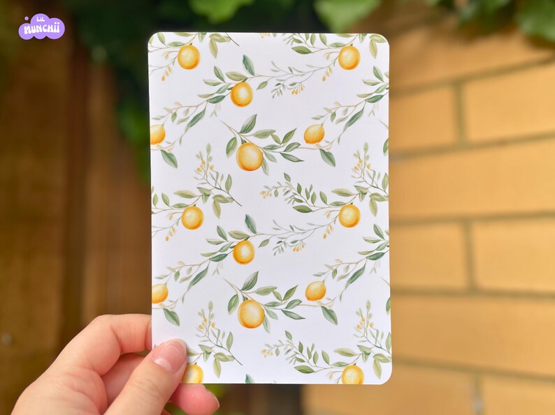 Fruit-Themed Kindle Inserts – Raspberry, Grapefruit & Lemon | Satin Finish Photo Paper | Kindle Accessory Lemon