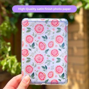 Fruit-Themed Kindle Inserts – Raspberry, Grapefruit & Lemon | Satin Finish Photo Paper | Kindle Accessory image 6