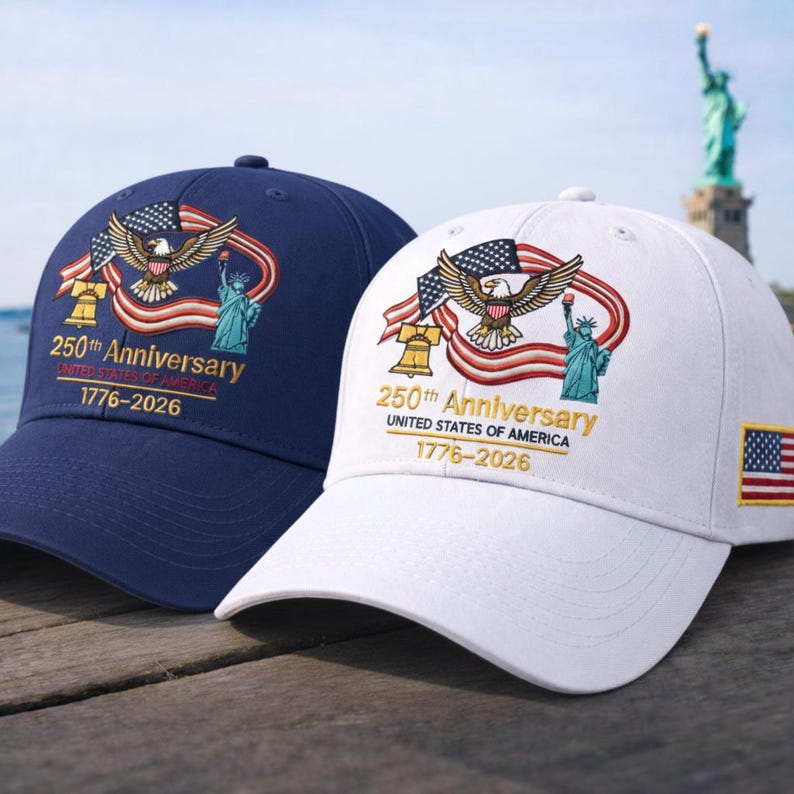 America 250th Anniversary Hat, 1776 2026 Red Baseball Cap, USA Eagle ...