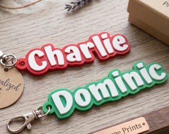 Personalized Keychain - Custom Bag Tag - School Backpack Charm