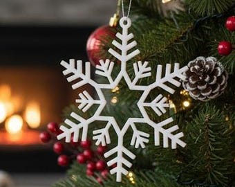 White Snowflake Christmas Ornaments