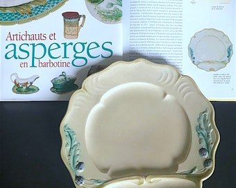 Antique French Asparagus Plates,  Serving Plates by Fives Lille 1800s, Asparagus Set, Dining Tableware, French Brocante    2159-64