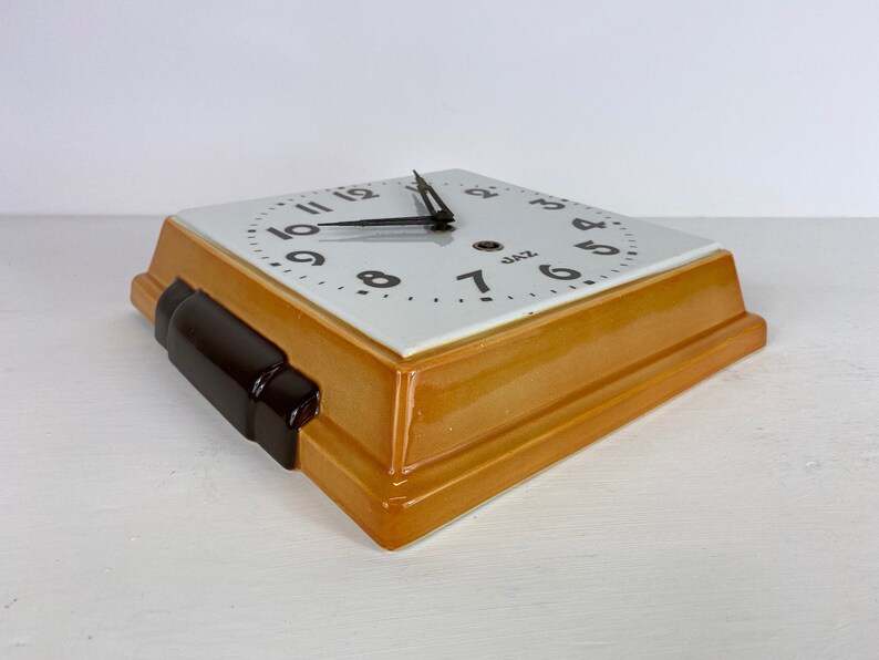 Vintage Ceramic Wall Clock 1950/'s Jaz Clock French Vintage Wall Clock Mid Century Retro