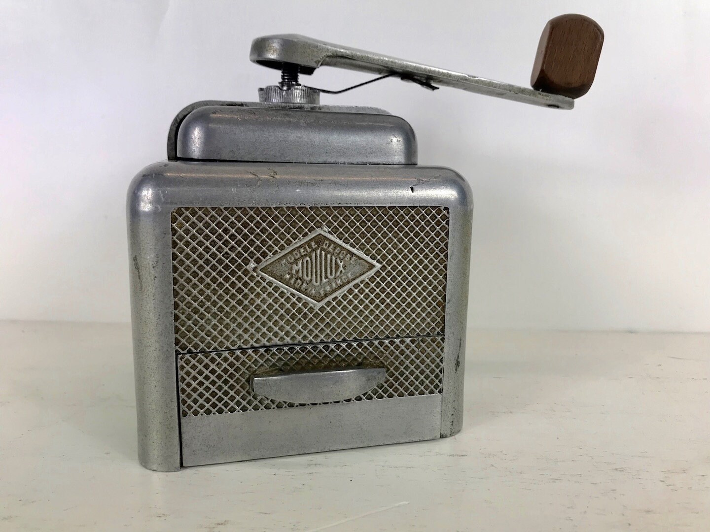 French Moulux Cast Aluminium Coffee Mill Grinder