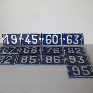 EINE Vintage französische traditionelle Hausnummer Loft Living, wählen Sie Ihre Nummer 45, 60, 63, 67, 68, 76, 82, 85, 86, 93, 95