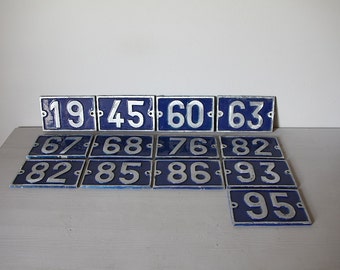 ONE Vintage French Traditional House Number Loft Living, Select your Number  45, 60, 63, 67, 68, 76, 82, 85, 86, 93, 95