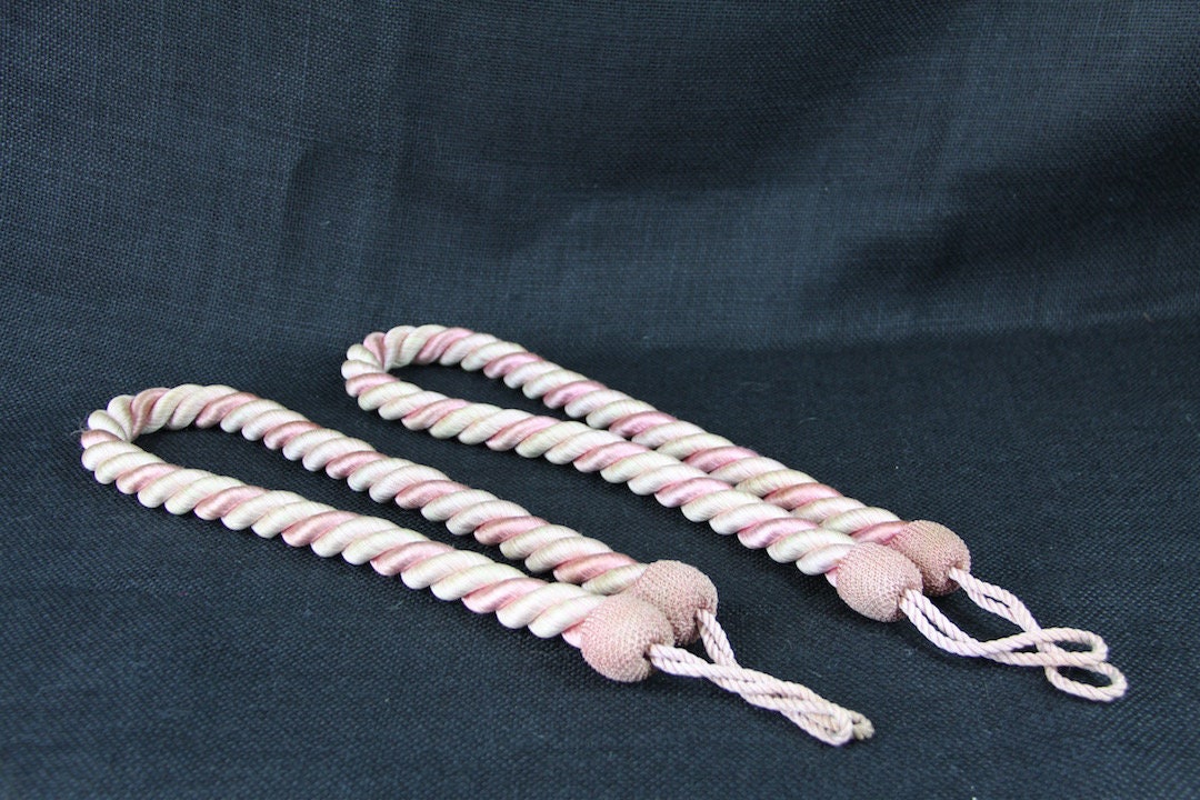 Paire de Français Des Cravates Rideau Vintage, Passementerie Corde Épaisses