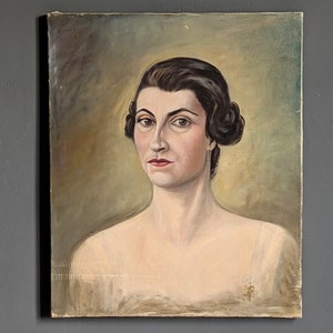 Portrait of a Woman,  French Painting Oil on Canvas   6207