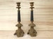 Antique French Pair of Metal Candelabras, Lions and Swords, Candle Sticks, French Brocante  5875 