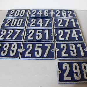 Vintage French House Number Loft Living, Seleccione su número 227, 239, 247, 251, 257, 262, 271, 274, 291, 298