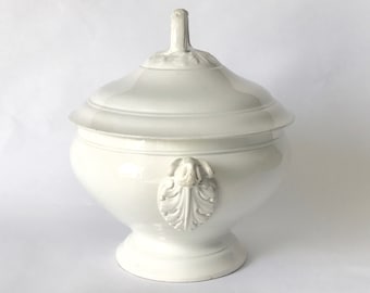 VERY RARE French Antique Ironstone Bowl 1830&#39;s, Earthenware, Ironstone Collection, Jeanne D&#39;arc Living    5794