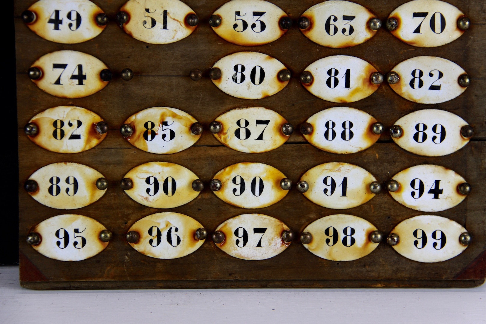 French Antique Enamel Numbers Loft Living Furniture Hardware Etsy