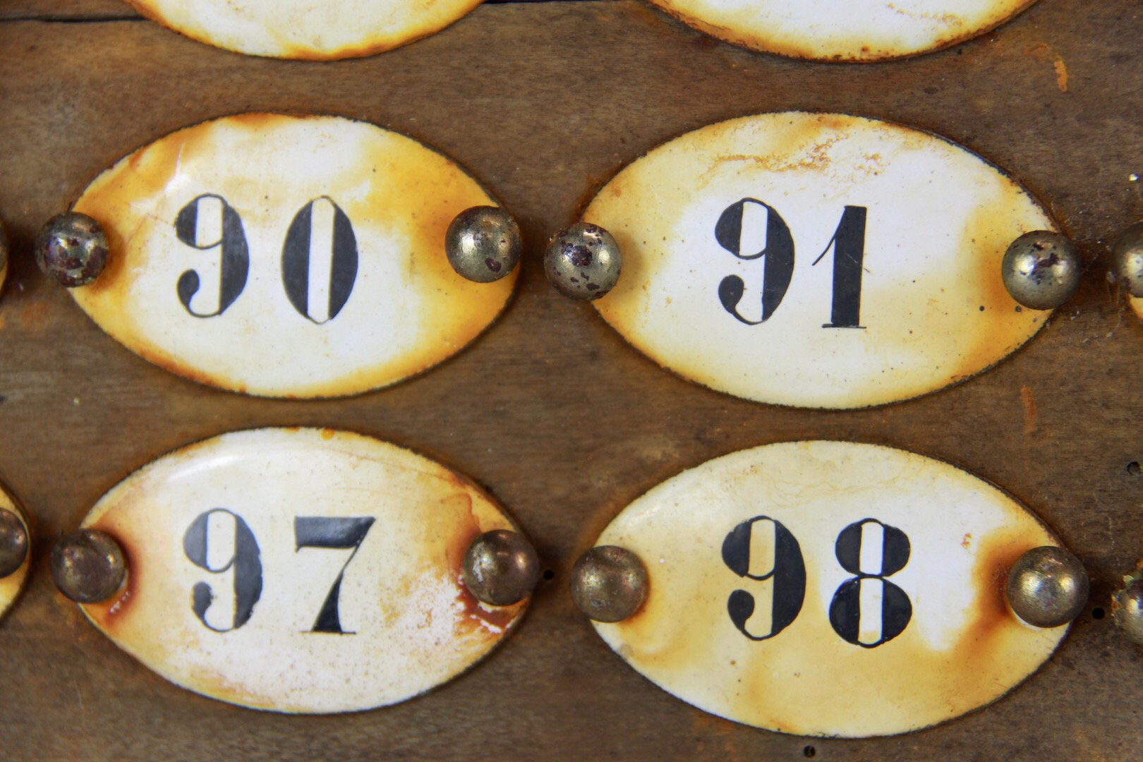 French Antique Enamel Numbers Loft Living Furniture Hardware Etsy