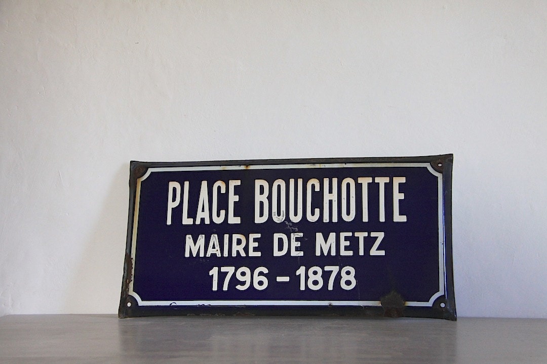 Grand Français Émail Antique Street Sign Loft Living Rare