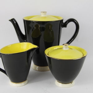 Beautiful French Vintage Coffee / Tea Set by Sarreguemines 1920s