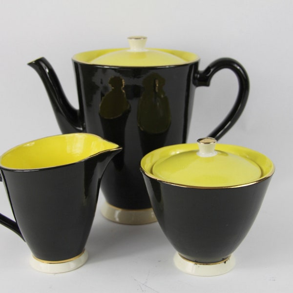 Beautiful French Vintage Coffee / Tea Set by Sarreguemines 1920s