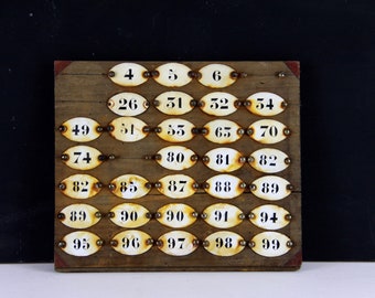 French Antique Enamel Numbers Loft Living, Furniture Hardware, Antique oval Enamel Number Plate