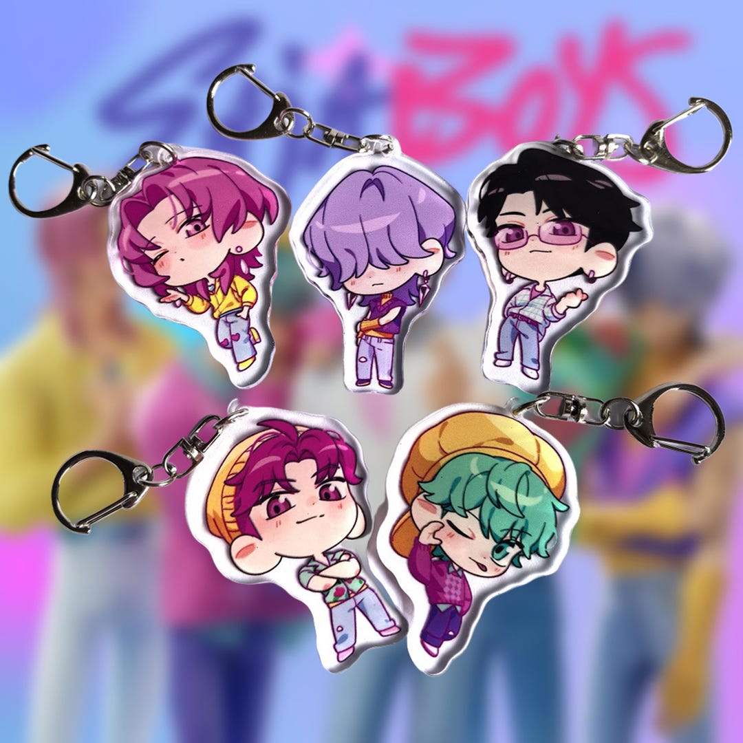 Idol Keychains Adorable Kpop Chibi Acrylic Keychains, Vibrant Idol Designs, Great ...