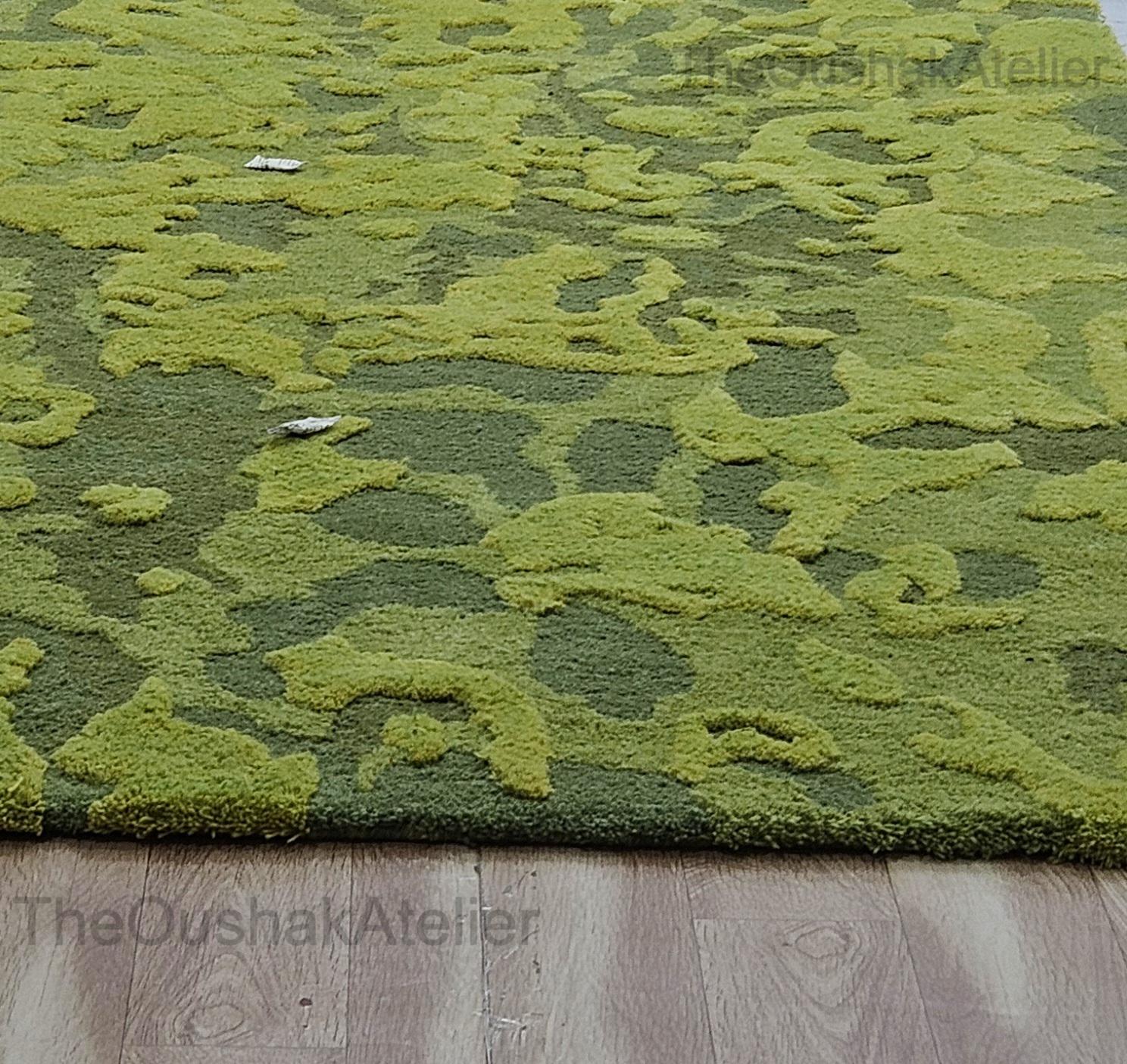 Green Moss Rug | Hand-tufted Wool Accent Rug - Etsy