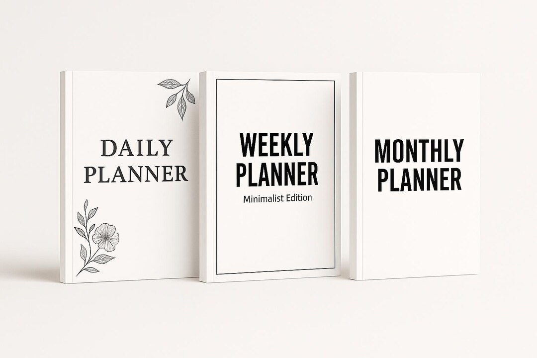 Planner Bundle Printable | Daily, Weekly & Monthly Minimalist Planners ...