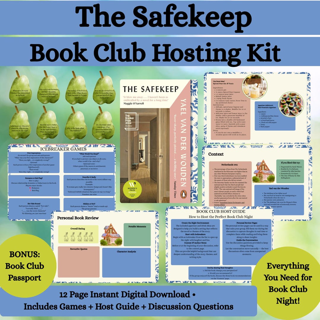 Safekeep The Safekeep Book Club Kit Book Club Discussion Questions Book Club ...