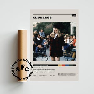 Clueless Movie Poster 90s Retro Minimalist Art Print