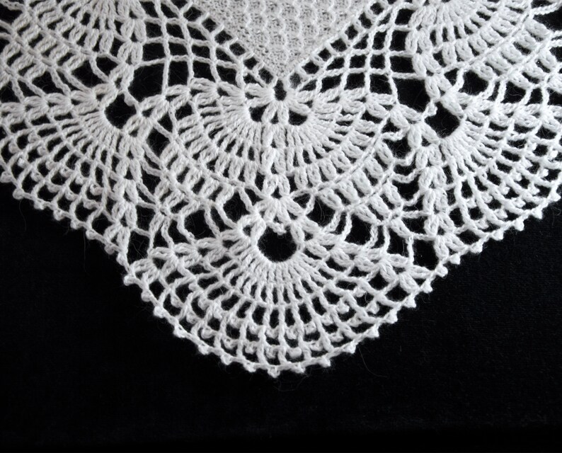 Knitted Baby Blanket Snow White Christening Baby Blanket with Etsy