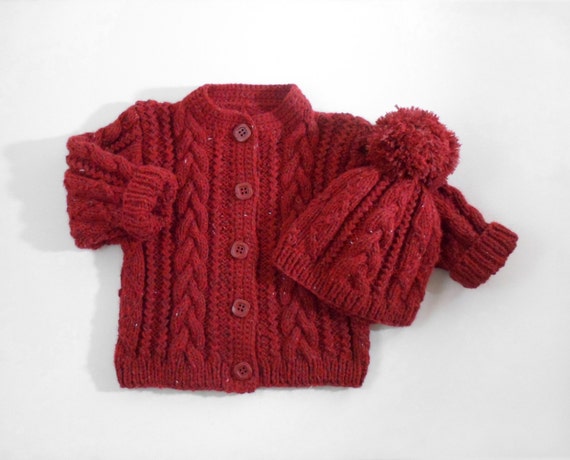 cable knit baby cardigan
