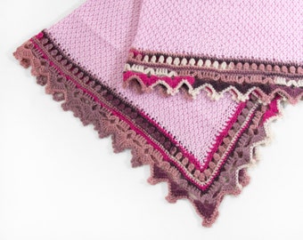 Knitted Baby Blanket - Pink