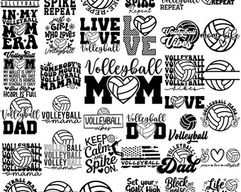 Volleyball SVG Bundle: Team Shirt Designs, Clipart & PNG (Digital Download)