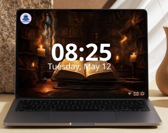 Tapeta Dark Academia Library | Candlelit 4K