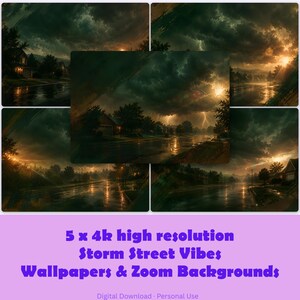Suburban Storm Wallpaper | Street Art 4K Desktop